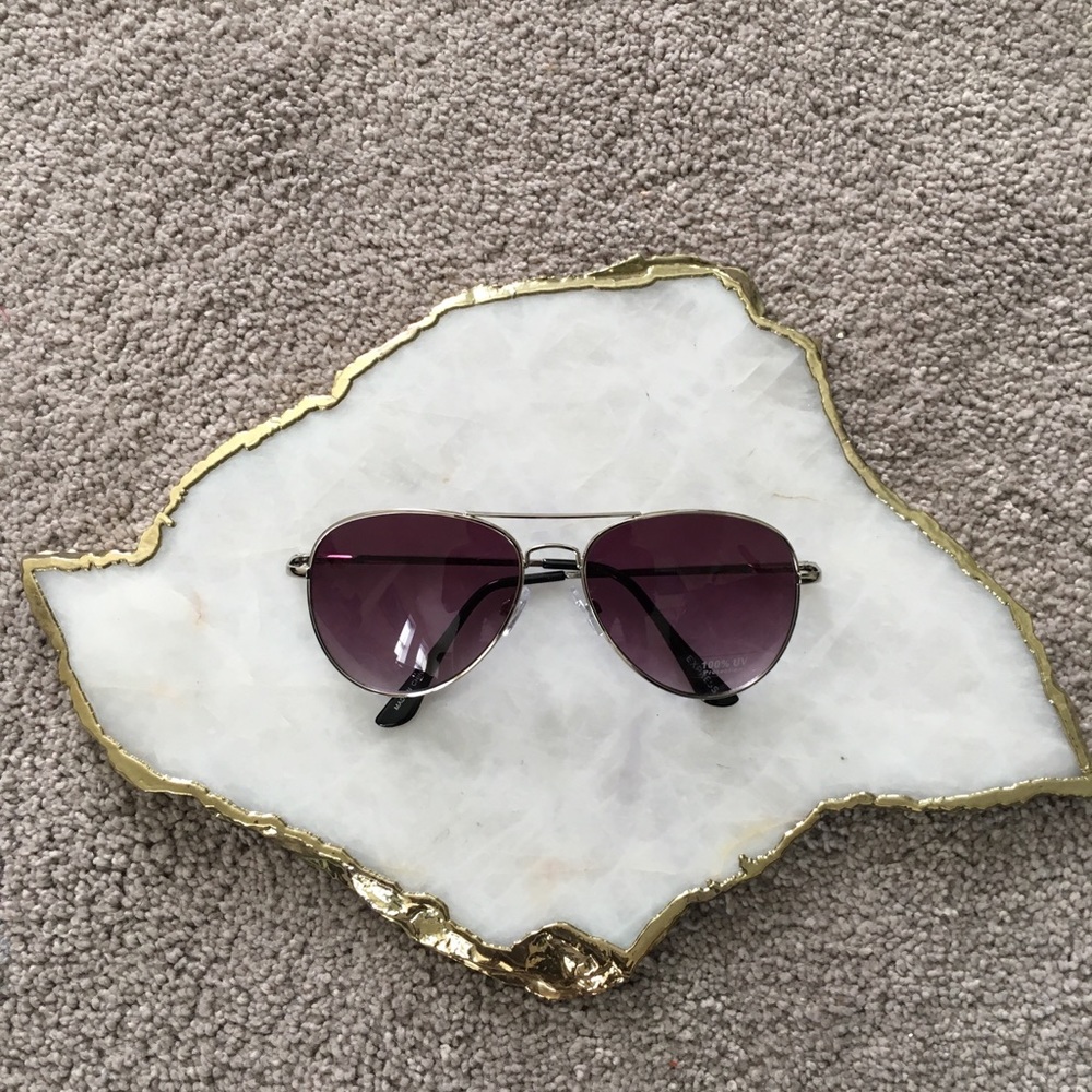 Express Silver Aviator Sunglasses 😎